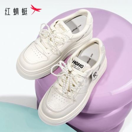 【籽言专属】红蜻蜓厚底小白鞋女鞋休闲板鞋运动百搭日常鞋WBB35415