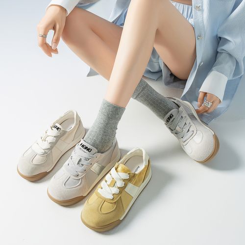 【籽言专属】红蜻蜓德训鞋女鞋阿甘鞋大头休闲板鞋百搭时尚小白鞋主图