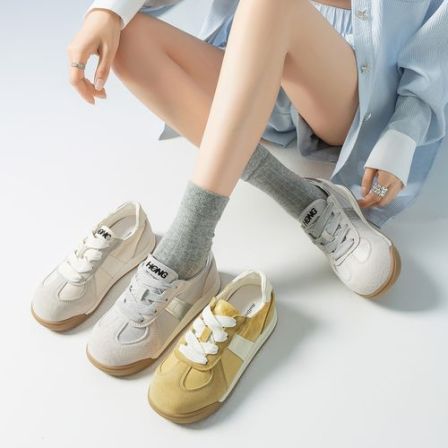 【籽言专属】红蜻蜓德训鞋女鞋阿甘鞋大头休闲板鞋百搭时尚小白鞋