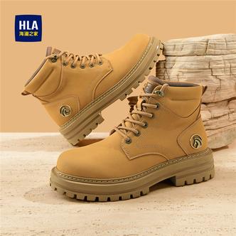 HLA/海澜之家男鞋款秋冬时尚工装大黄靴英伦风高帮靴子休闲马丁靴主图
