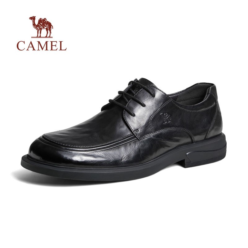 骆驼2025夏季新款柔软真皮软底舒适宽楦商务正装新郎结婚皮鞋男士主图