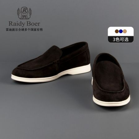 【牛反绒乐福鞋】雷迪波尔休闲男鞋2026春夏简约透气真皮鞋子男2006