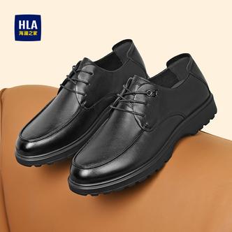 HLA/海澜之家男鞋新款秋季软底耐磨舒适商务皮鞋百搭休闲德比鞋主图