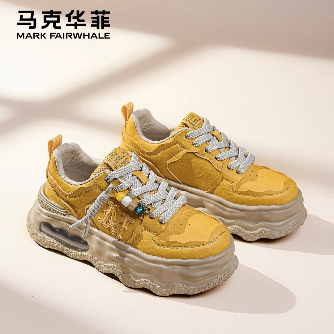 马克华菲2026年设计师新款增高休闲透气百搭潮流板鞋潮鞋厚底时尚主图