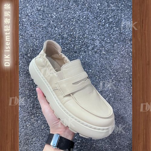 DIK舒适透气轻便休闲皮鞋百搭鞋子低帮时尚轻奢男款QS6643-4主图