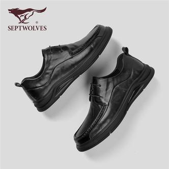 七匹狼休闲男士皮鞋新款头层牛皮男鞋商务通勤德比鞋男高级感主图
