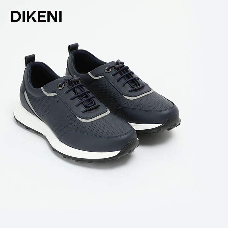 【品质软牛皮】迪柯尼高端男鞋慢跑鞋新款时尚网孔轻运动休闲鞋主图