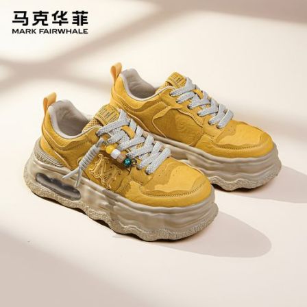 马克华菲男鞋板鞋2026新款冬季厚底增高溶解鞋运动休闲鞋男士鞋子