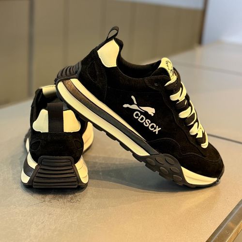 翻毛皮阿甘鞋男2025秋冬新款潮流舒适百搭运动休闲鞋时尚复古男鞋主图