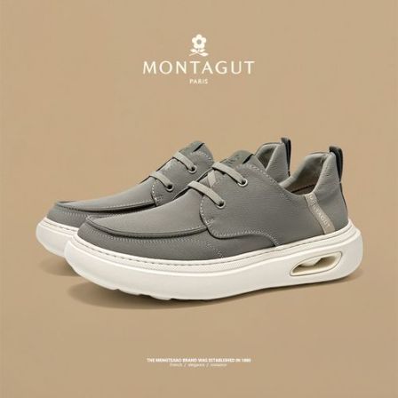 梦特娇2026男士新款轻便高端时尚增高轻便防减震耐磨滑休闲鞋