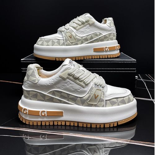 【品牌撤柜】新款男士冬季透气潮流潮鞋厚底休闲板鞋小白鞋男鞋主图