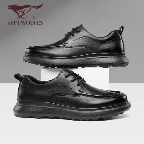 七匹狼皮鞋男冬季新款商务休闲鞋子高端柔软舒适防滑软底真皮男鞋主图
