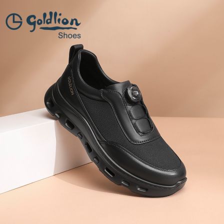 金利来男鞋休闲鞋旋转扣秋款网面透气舒适休闲工作鞋539520443