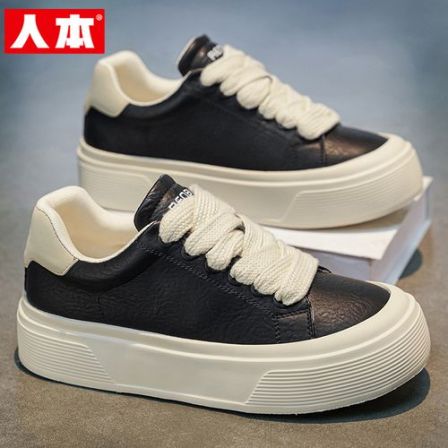 人本2026春季新款男鞋流行爆款厚底增高男鞋百搭休闲板鞋时尚舒适