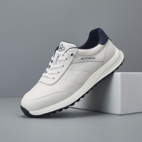 2025新款真皮男鞋头层牛皮透气男士鞋休闲鞋时尚百搭低帮阿甘鞋主图