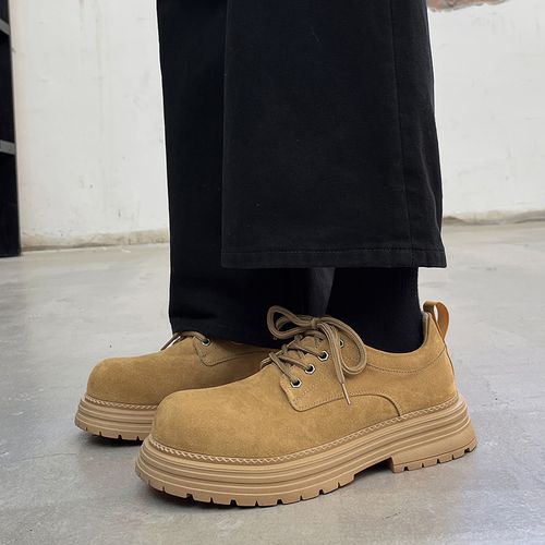 新款德比鞋男休闲低帮马丁靴百搭英伦风通勤高级感皮鞋潮流工装鞋主图