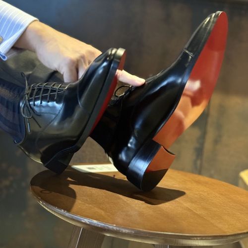 红底德比鞋男休闲黑色正装商务皮鞋通勤厚底亮面系带英伦结婚新郎主图