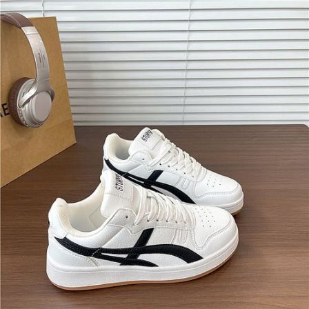 港风鞋子男2026春季新款厚底情侣百搭小白鞋女ins潮运动休闲板鞋