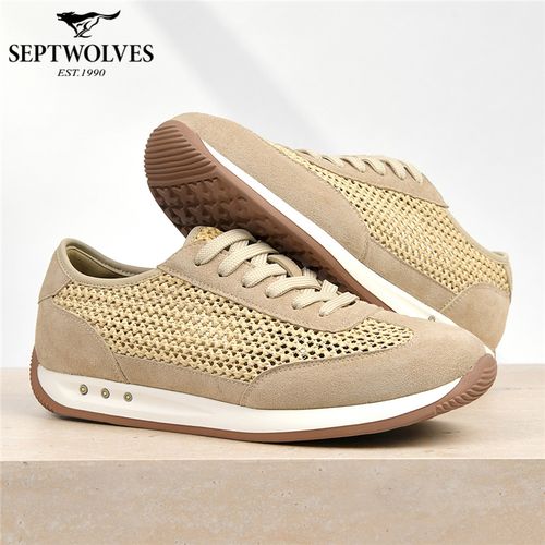 七匹狼男鞋休闲鞋夏季休闲编织透气休闲板鞋时尚布鞋鞋子板鞋镂空主图