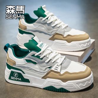森马男鞋春季小众原创透气网面软底男士增高运动休闲板鞋2026新款主图