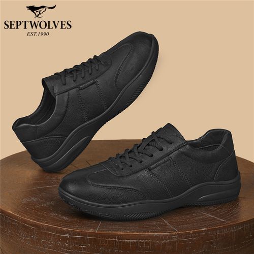 七匹狼男鞋休闲皮鞋男式休闲商务真皮皮鞋防滑百搭软底鞋子轻便主图
