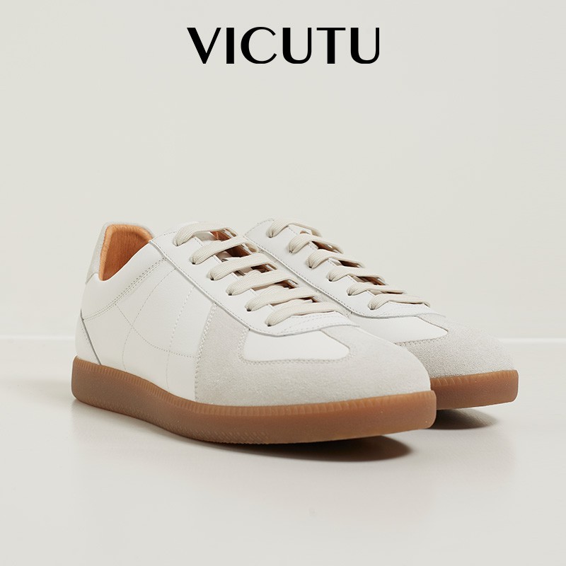 威可多时尚时尚百搭撞色运动鞋男鞋牛皮休闲鞋男秋季德迅鞋复古主图