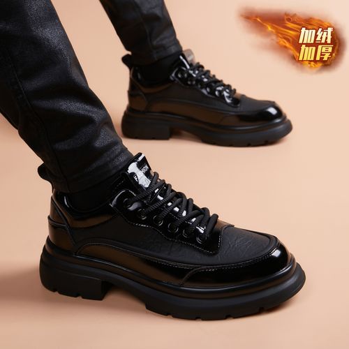 休闲皮鞋男厚底潮牌增高运动皮鞋百搭高级感2025潮款男士鞋子商务主图