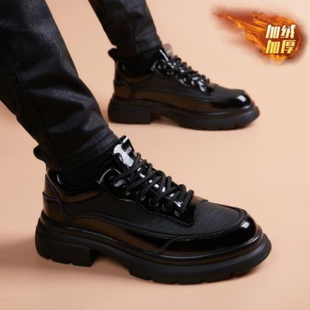 休闲皮鞋男厚底潮牌增高运动皮鞋百搭高级感2025潮款男士鞋子商务