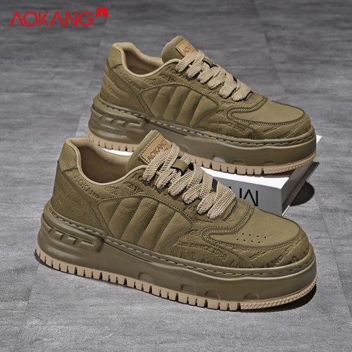 Aokang/奥康官方正品男士运动百搭防水潮流潮鞋宽楦防滑休闲板鞋主图