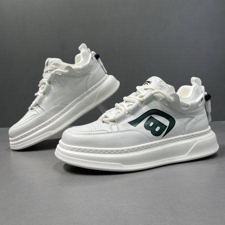 26款男士真皮小白鞋四季款潮鞋黑白熊猫款百搭厚底运动鞋休闲板鞋