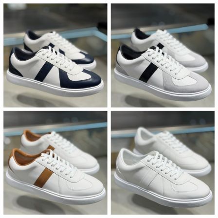 孙先生男装｜高品质男款德训鞋纯皮系带时尚百搭休闲小白鞋2509