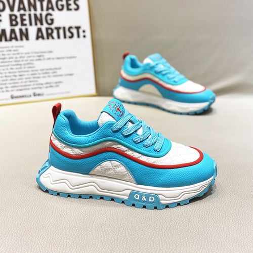 潮男鞋春季新款2026厚底拼色休闲鞋防滑舒适百搭阿甘鞋爆款运动鞋主图