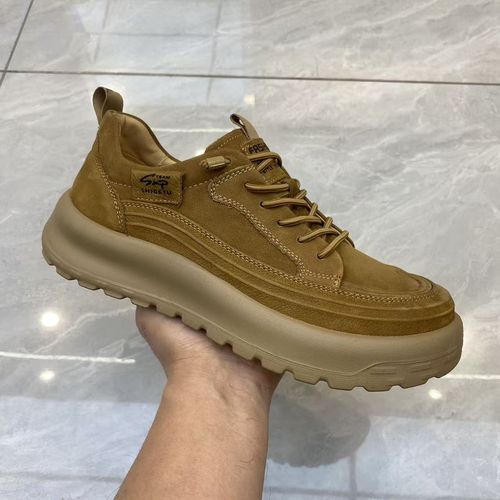 真皮时尚男鞋春季新款潮流休闲鞋男士韩版百搭舒适透气纯皮鞋子男主图