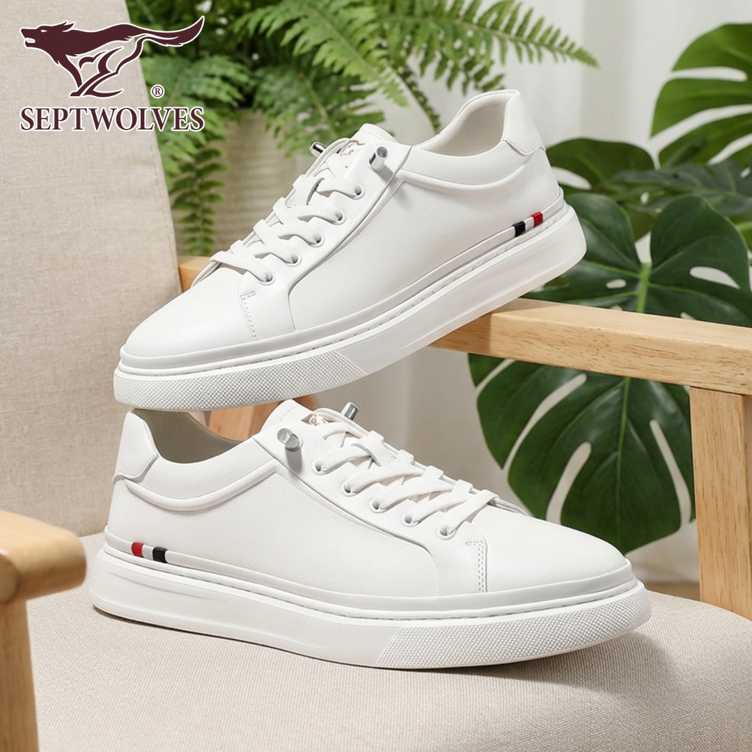 七匹狼男鞋2026春季新款百搭舒适休闲板鞋轻奢潮流韩版小白鞋男款主图