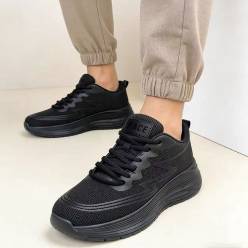 95L轻便舒适超轻男士黑色休闲网面运动鞋春季上新飞织鞋主图