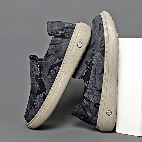 老北京布鞋男士休闲鞋一脚蹬懒人鞋透气潮流百搭轻便软底时尚男鞋主图