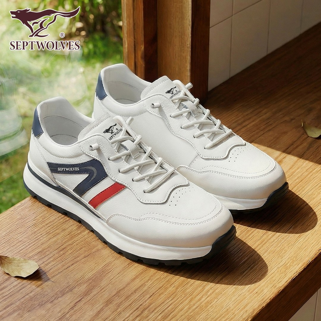 七匹狼男鞋2026春季新款头层牛皮时尚休闲鞋轻便透气轻奢休闲鞋子主图