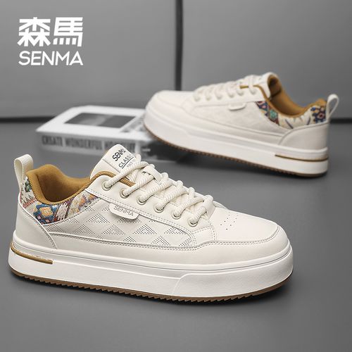 森马男鞋冬季时尚百搭休闲小白鞋青少年低帮耐磨潮流防滑软底板鞋主图