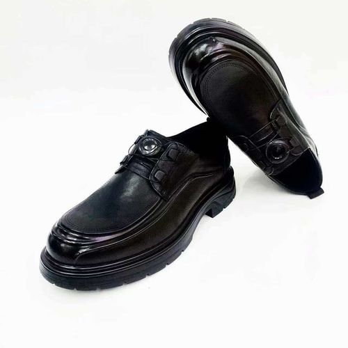 广州欧版新款商场同款一脚蹬增高旋转扣男正装牛皮商务皮鞋男软底主图