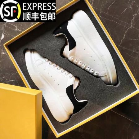 官方正品启麦昆小白鞋真皮男款女2026新款休闲厚底鞋莆田情侣鞋潮