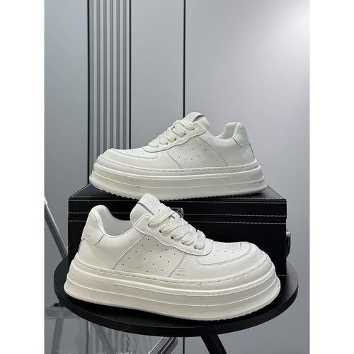 【万达撤柜】擦色做旧板鞋男2025秋季新款厚底内增高小白鞋超火小众主图