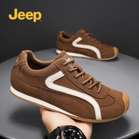 Jeep吉普男鞋2026春季新款高颜值运动休闲板鞋男阿甘德训鞋子皮鞋