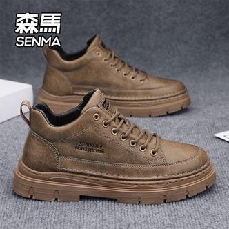 SENMA/森马男鞋冬季休闲百搭英伦风马丁靴男士户外运动机车工装鞋