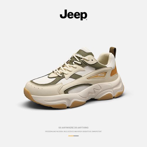 Jeep吉普男鞋2026新款透气休闲运动厚底增高老爹旅游潮流跑步潮鞋主图