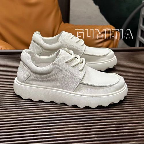 古米茄头层牛皮透气潮流低帮舒适商务休闲男鞋3305-1主图