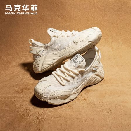 马克华菲休闲鞋男士2026新款春季休闲轻便运动鞋厚底透气鞋子男款