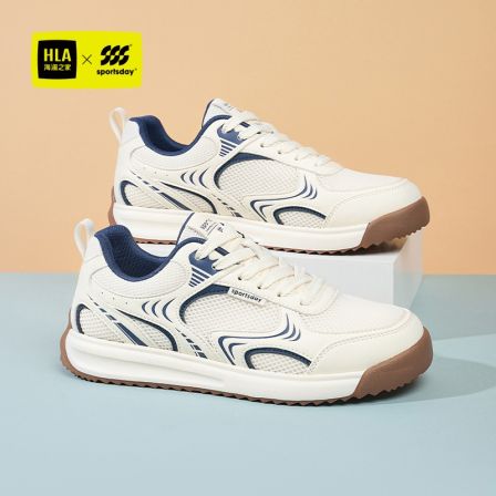 HLA/海澜之家男鞋2026春季新款潮流网面透气板鞋休闲运动德训鞋