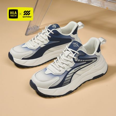 HLA/海澜之家男鞋2026春季新款透气百搭运动鞋厚底轻便休闲鞋潮流