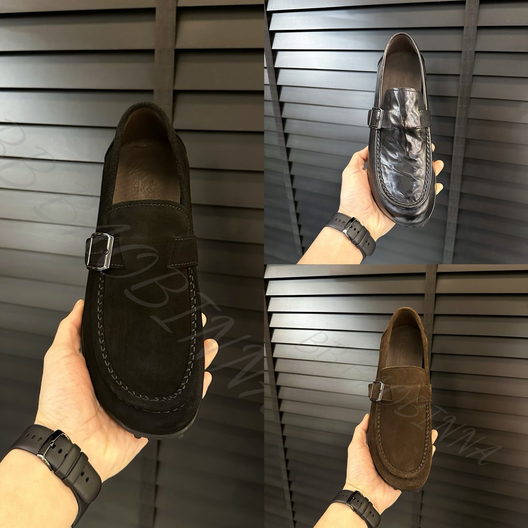 小野· 男装 | 男士磨砂一脚蹬透气商务休闲百搭乐福鞋122主图