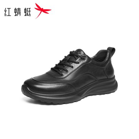 红蜻蜓时尚休闲鞋2026春季新款男鞋厚底运动休闲皮鞋真皮舒适男鞋